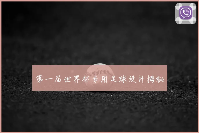 第一届世界杯专用足球设计揭秘